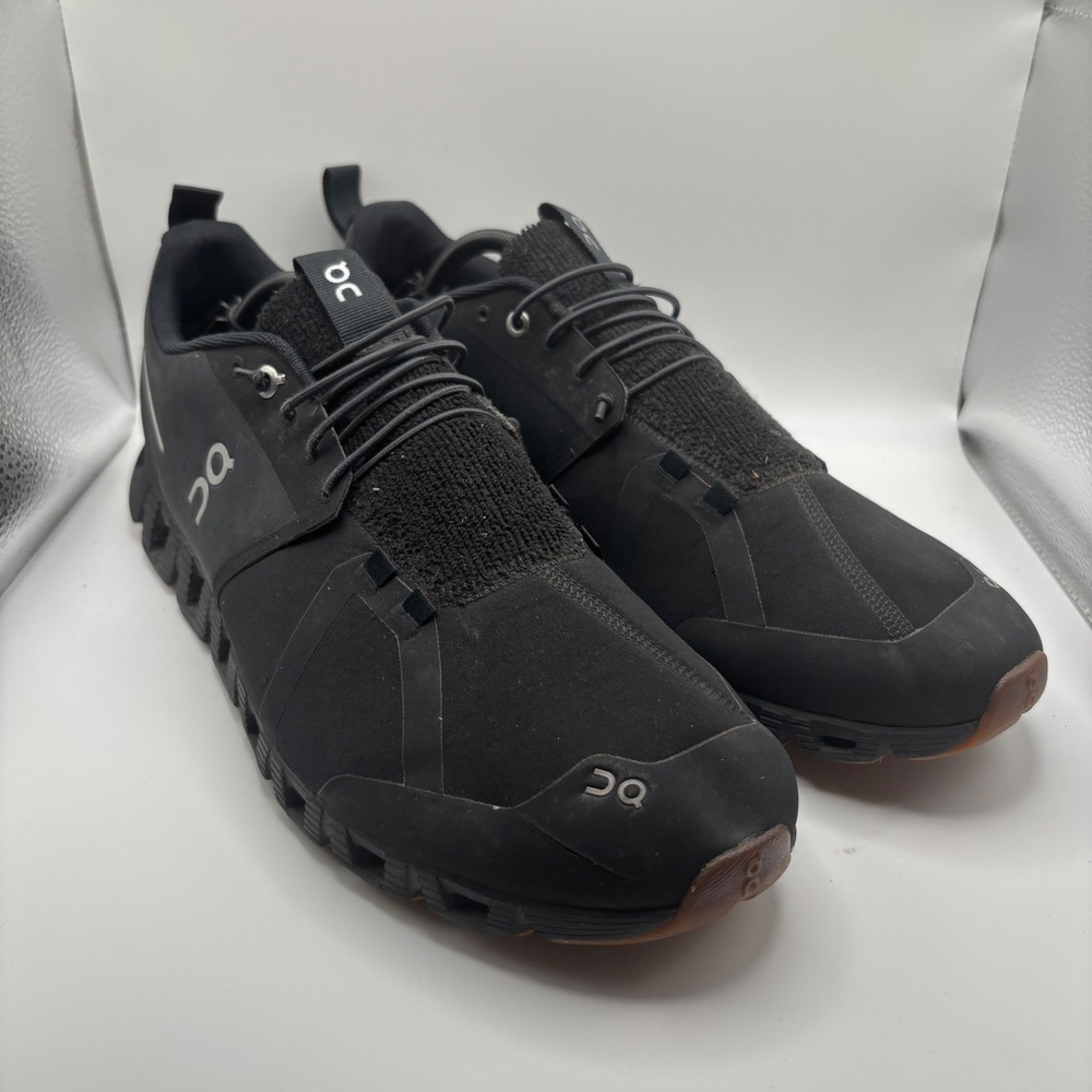 On Cloud 5 Black Terry Cloth Running Shoes Men's Size 12.5